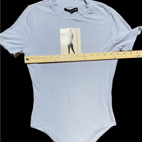 Nwt Naked Wardrobe The NW Lovin' the Crew T-Shirt Bodysuit Size 1 Light Purple - Picture 15 of 16